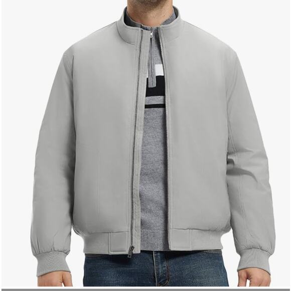 Men's Bomber Jacket Water Resistant Quilted Coat SIZE 3XL - Picture 3 of 6